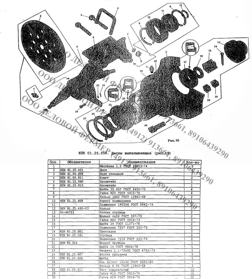 Ступица подрезного диска кпк2