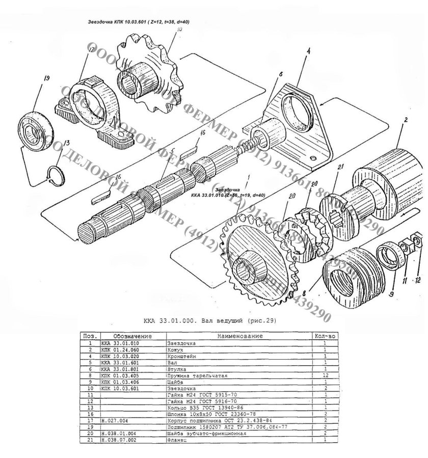 Каталог картофелеуборочного комбайна КПК 2-01