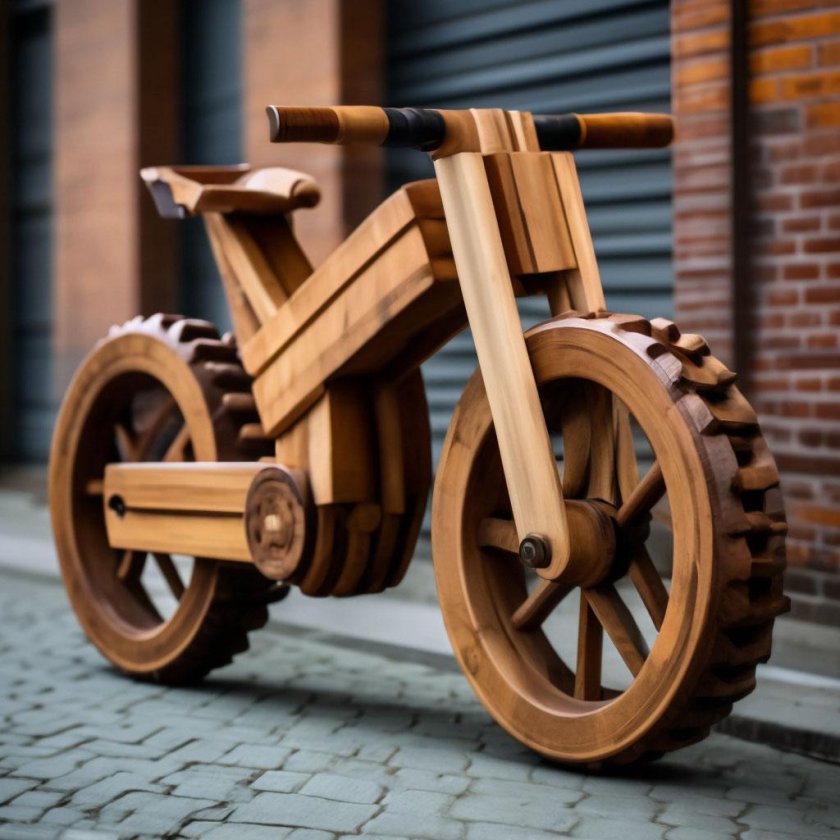 Велосипед из дерева