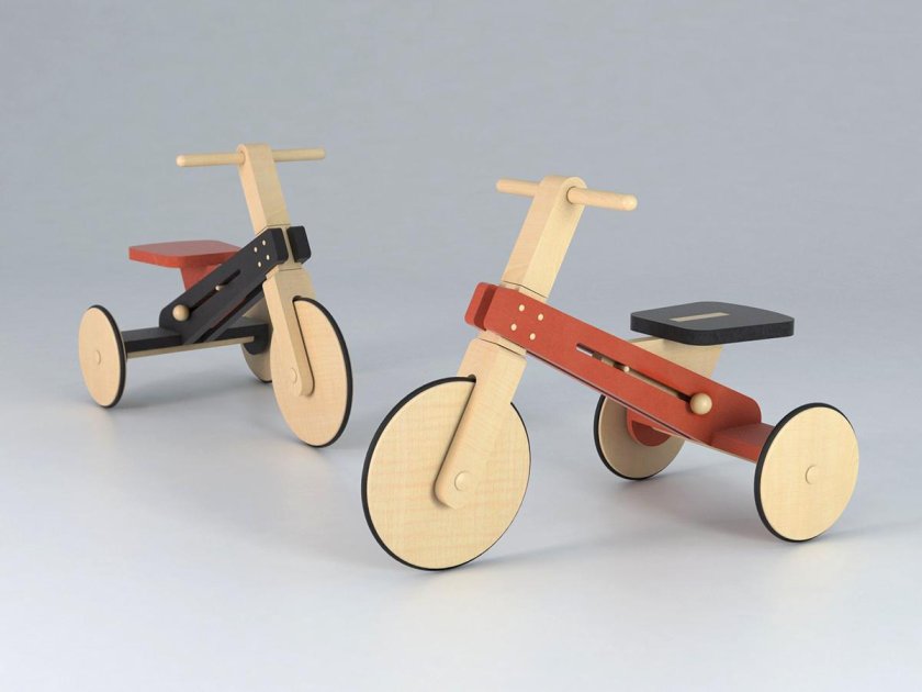 Трёхколёсный велосипед из дерева