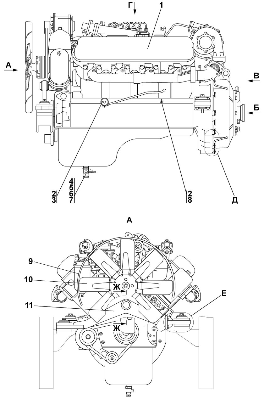 Датчик давления масла на двигателе ЯМЗ 238