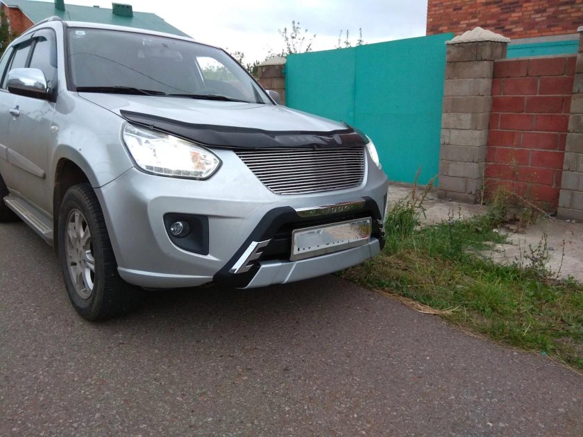 Защита бампера чери Тигго фл