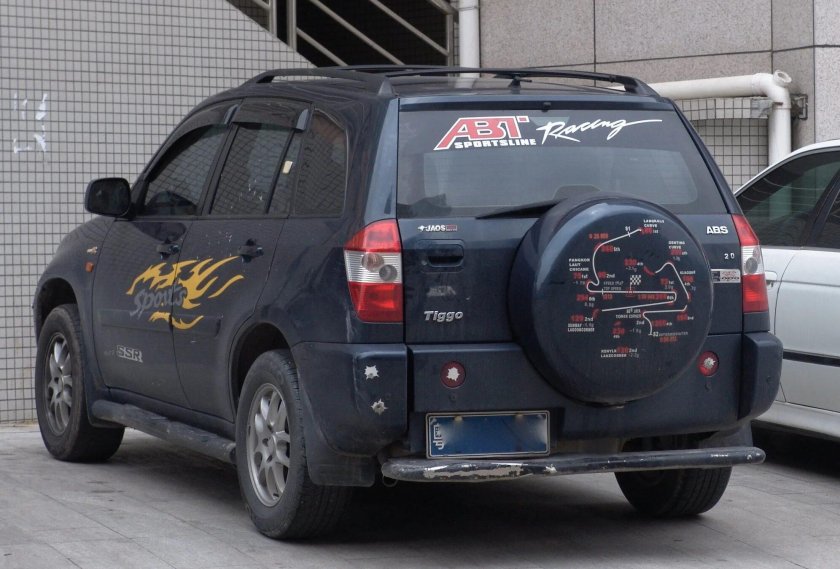 Наклейки на чери Тигго т11