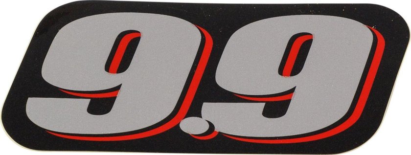 Наклейка 9.9 на Лодочный мотор Тохатсу