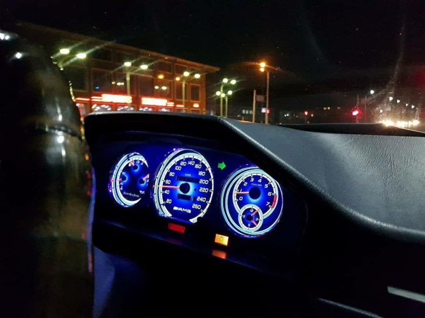 Пересвет приборки w124