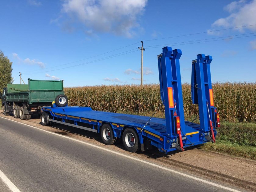 Низкорамник платформа прицеп