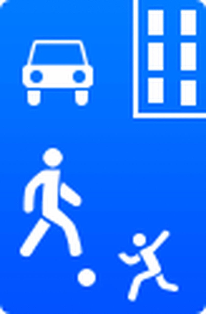 Дорожный знак жилая зона 5.21