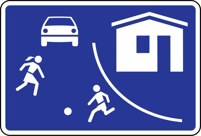 Знак конец жилой зоны