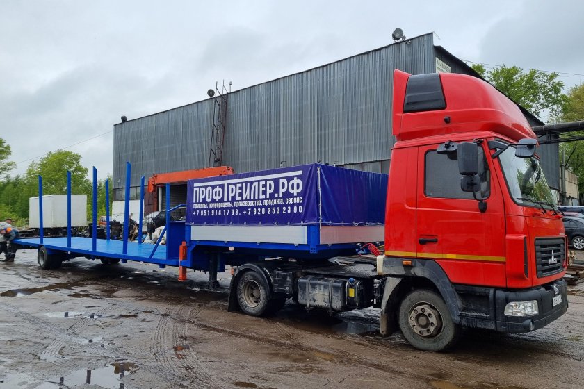 КАМАЗ полуприцеп с манипулятором