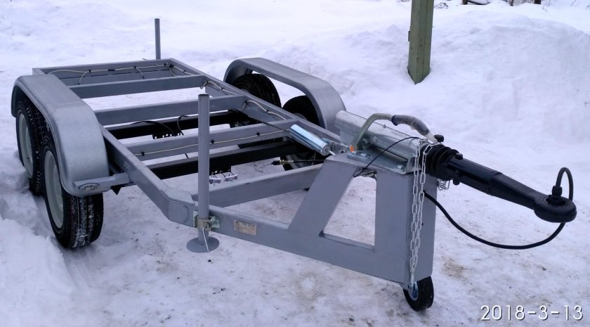 Прицеп лафет 2 осный МЗСА С поворотной осью