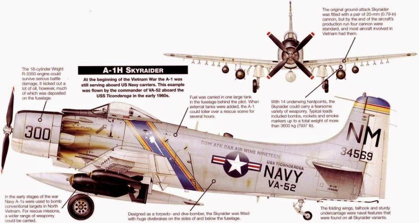 Douglas a-1 Skyraider чертежи