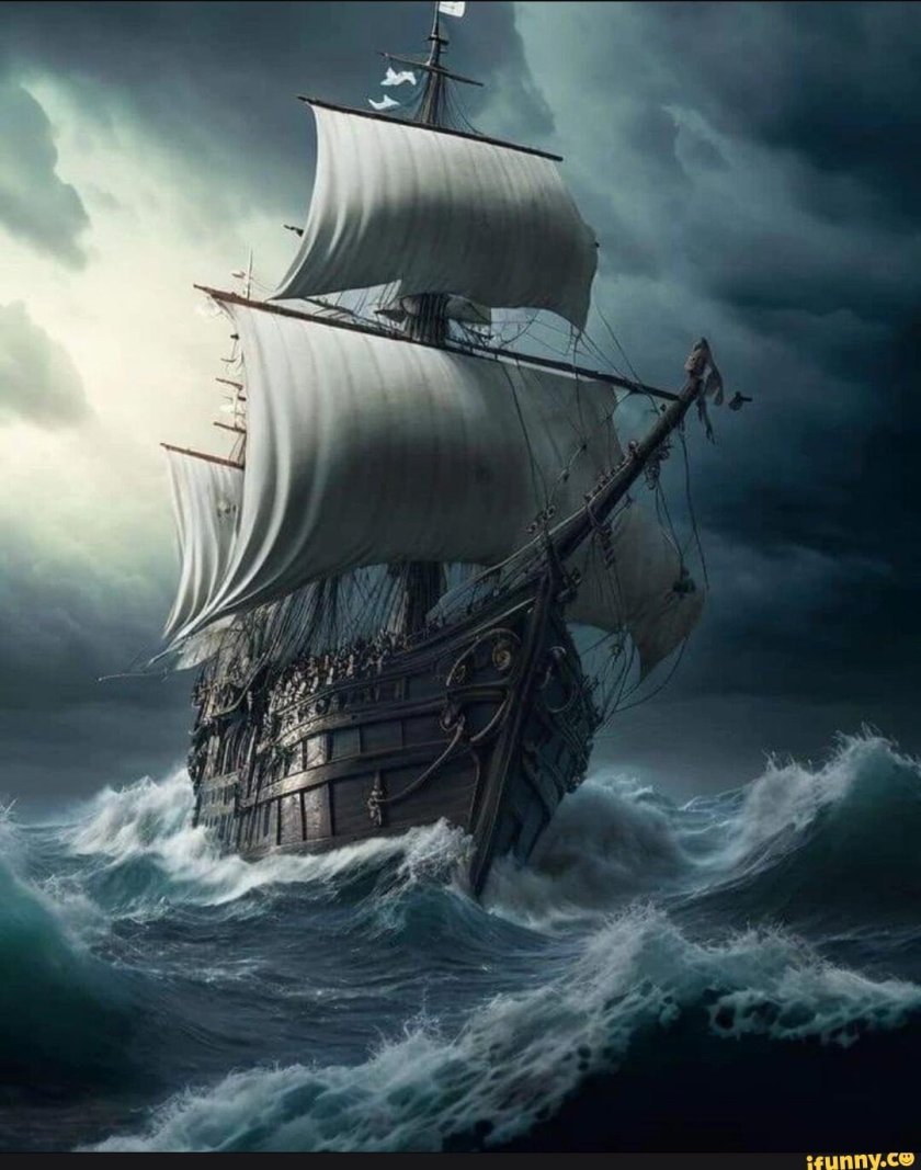 Картина пиратский корабль