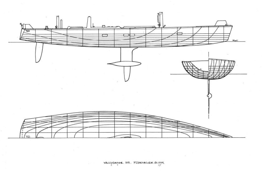Чертеж яхты Вольво 65