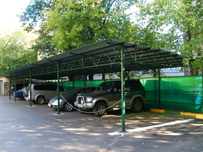 Навес стоянка для автомобилей
