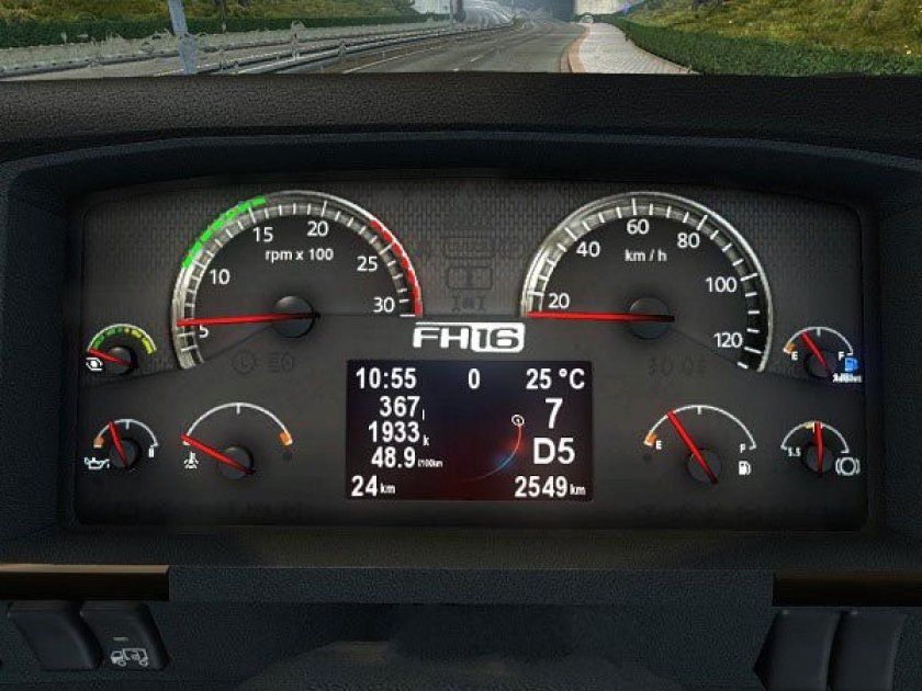 Volvo fh16 панель приборов