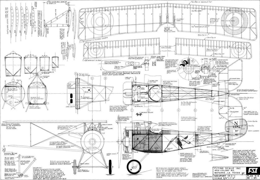 Самолет Ньюпорт 17 чертежи