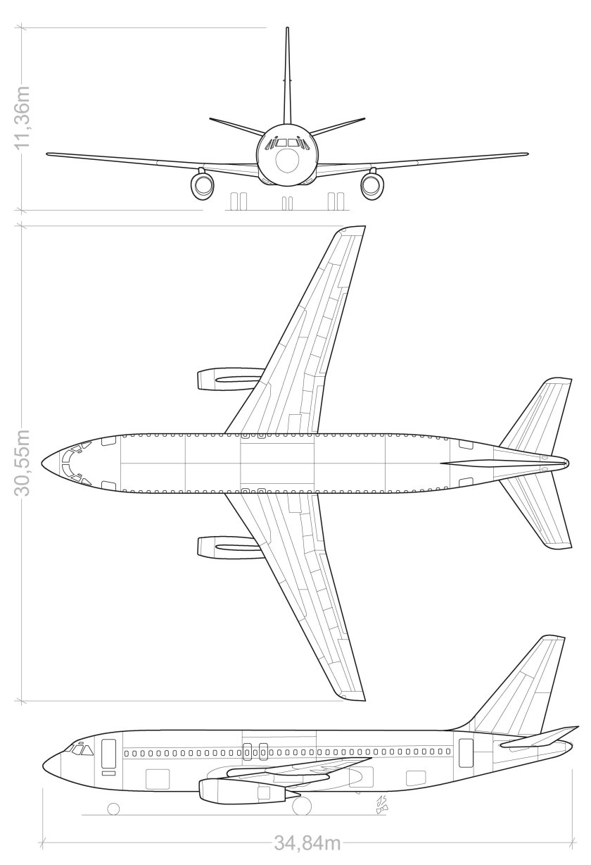Чертеж самолета