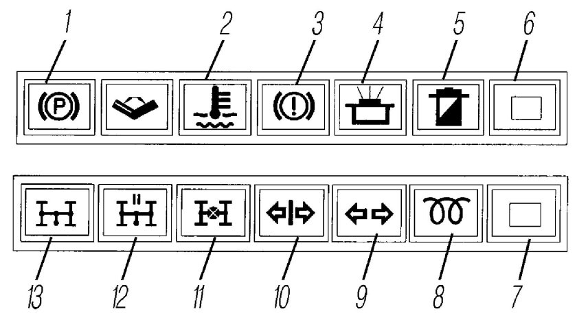 Блок контрольных ламп Урал 4320