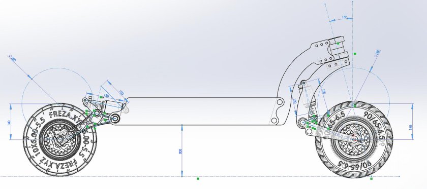 Рама для электросамоката чертеж
