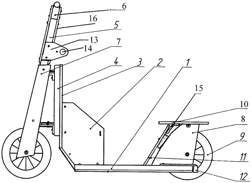 Мотосамокат Егерь чертежи