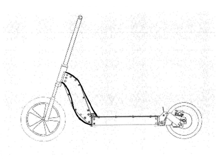 Чертёж электро самоката