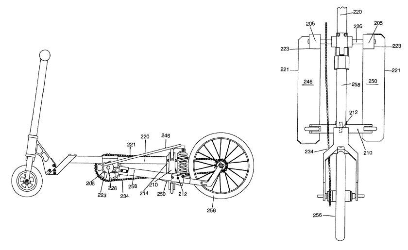 Самокат с двигателем от триммера чертеж