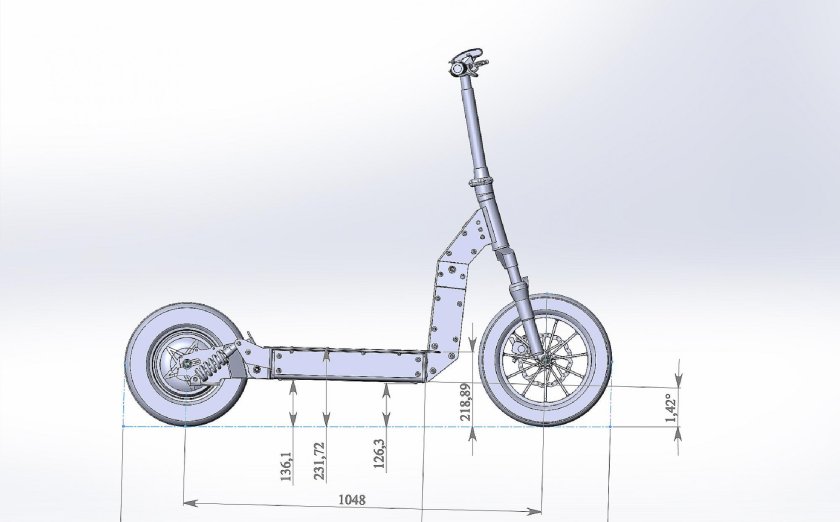 Мотосамокат Егерь чертежи