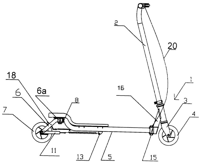Устройство трюкового самоката схема
