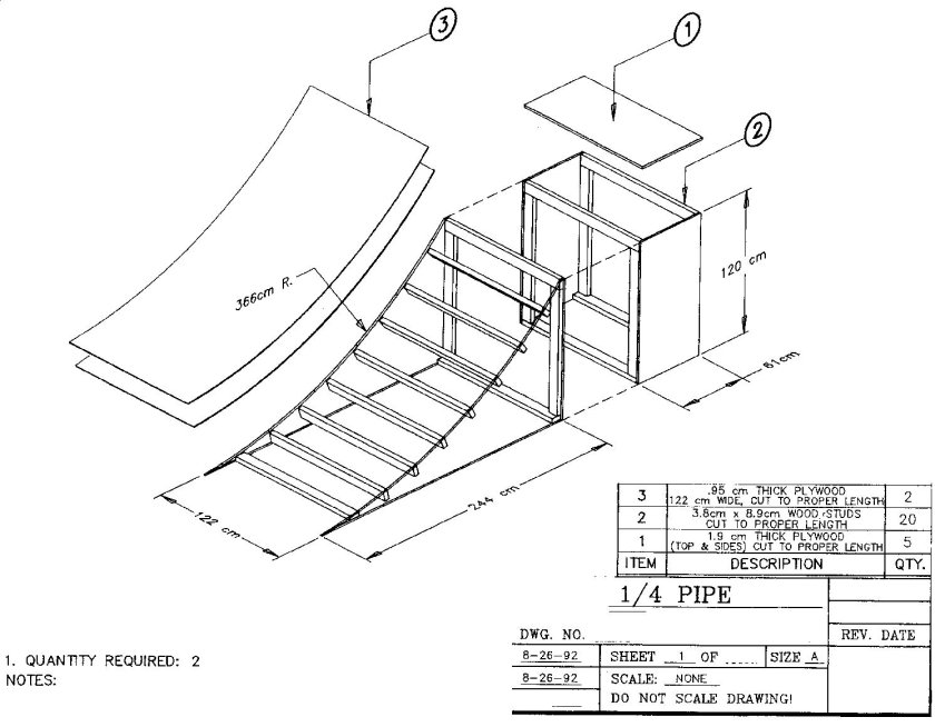 Фанбокс скейт парк чертеж