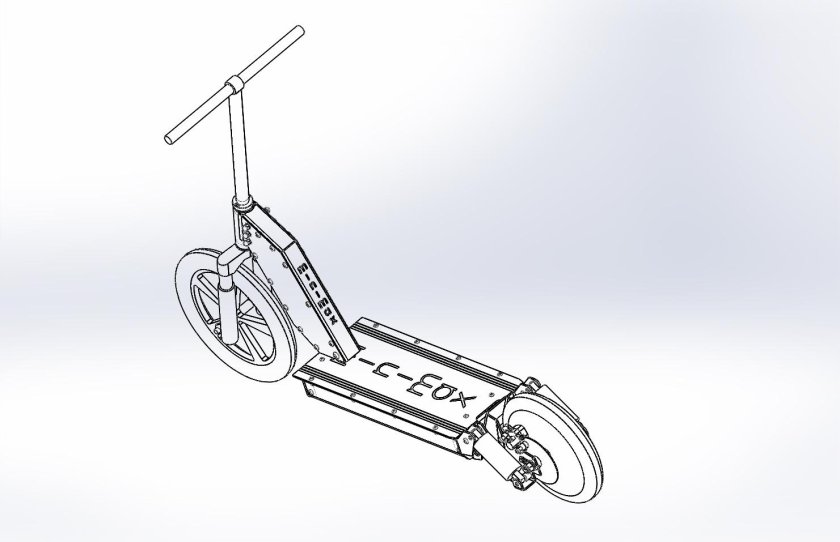 Чертеж деки электросамоката