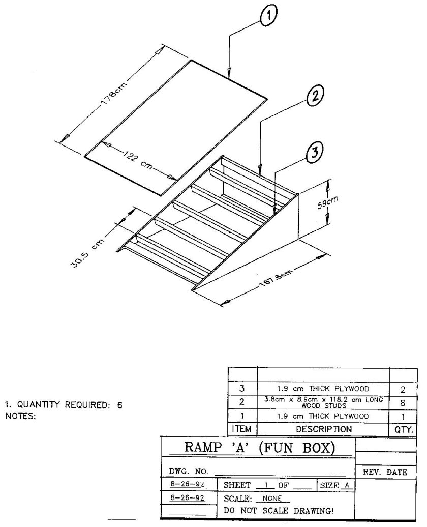 Чертёж фанбокс рампа