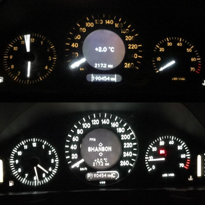 Приборная панель Mercedes w211 индикаторы