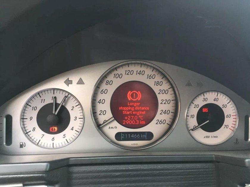 Приборная панель Mercedes w211 индикаторы