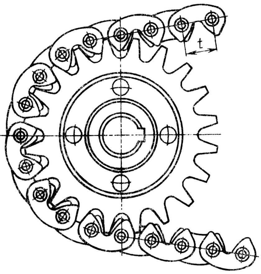 Зубчатая цепная передача схема