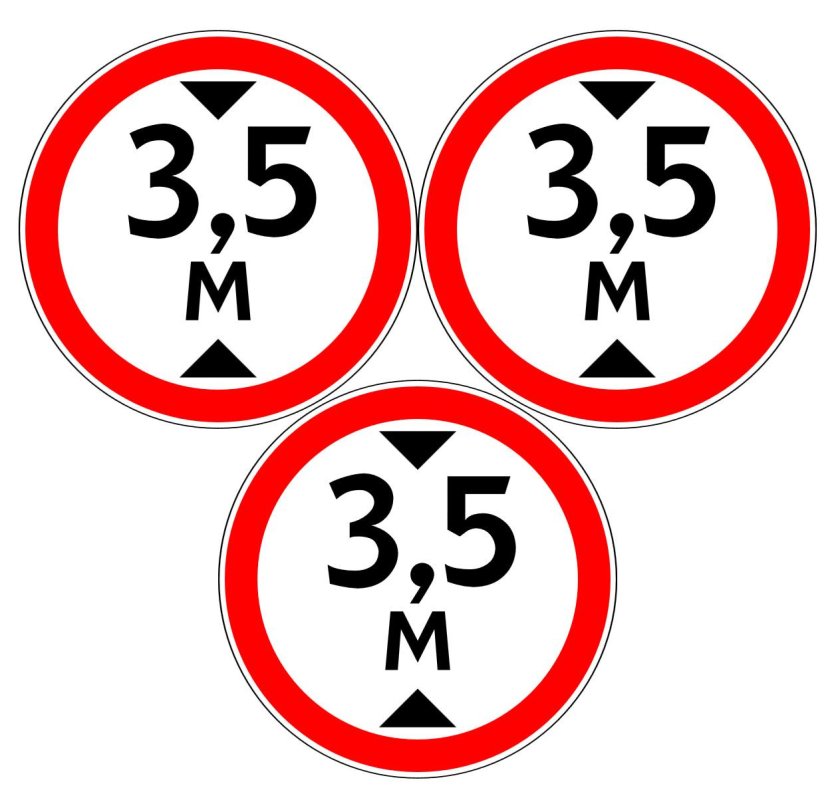 Знак 3.13 ограничение высоты 4.5 м
