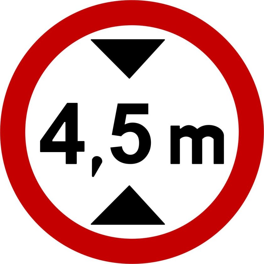 Знак высота проезда