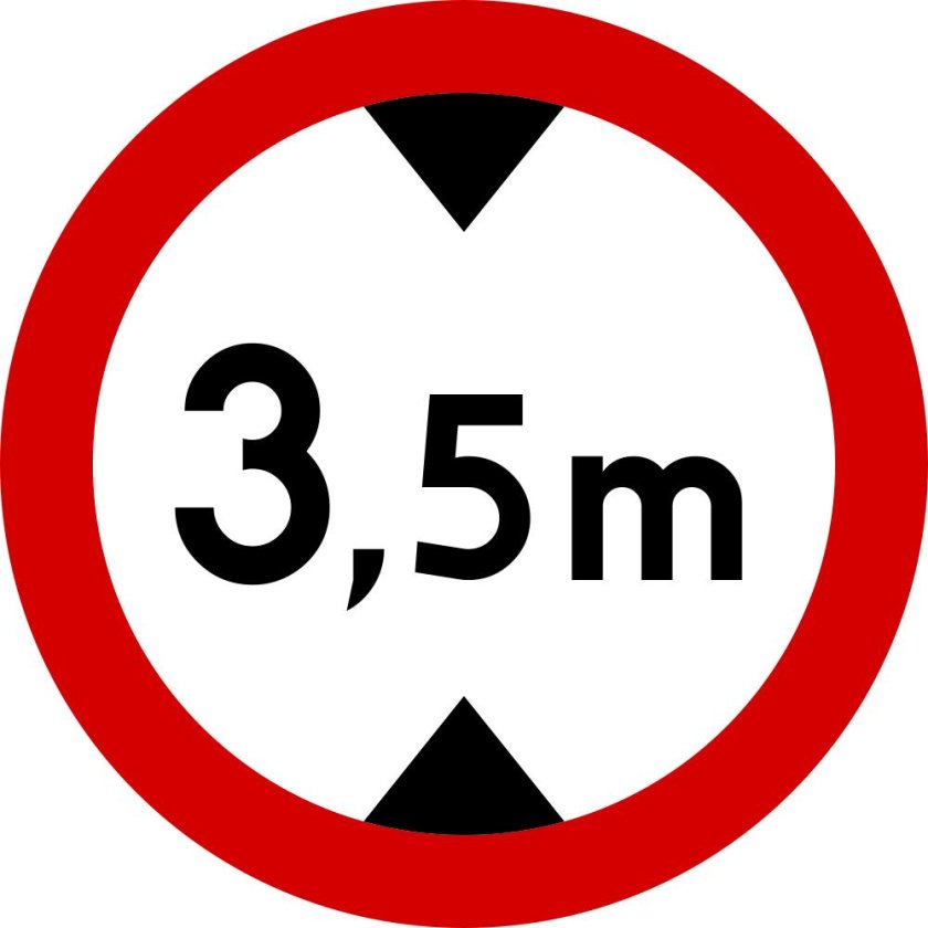 Ограничение минимальной дистанции дорожный знак