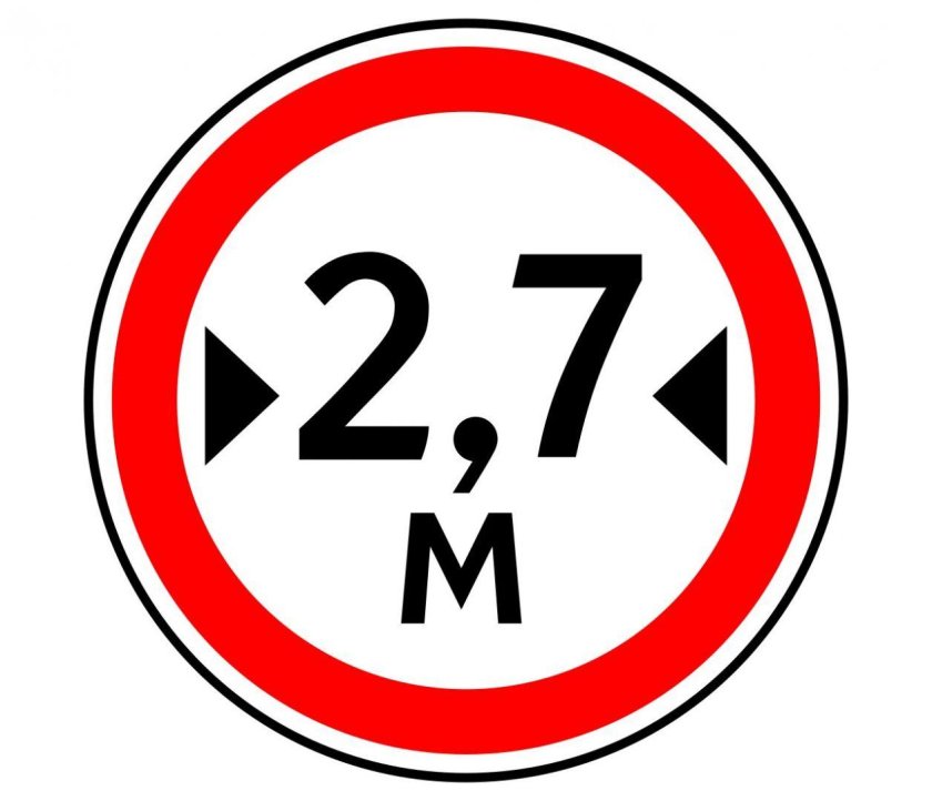 Знак ограничение ширины