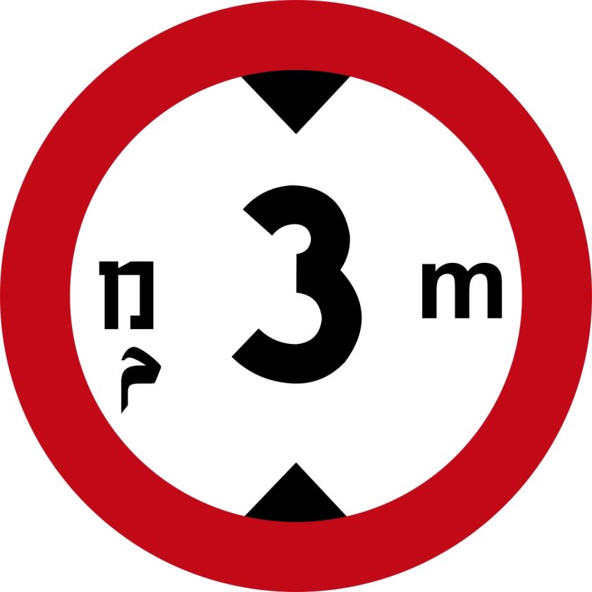 Знак ограничения габаритов