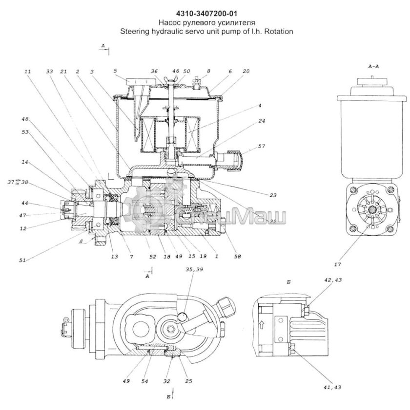 Насос гидроусилителя КАМАЗ 5320