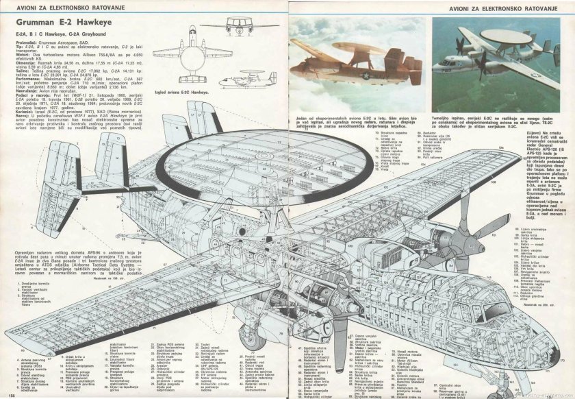 Самолёт ДРЛО Е-2с Хокай чертежи