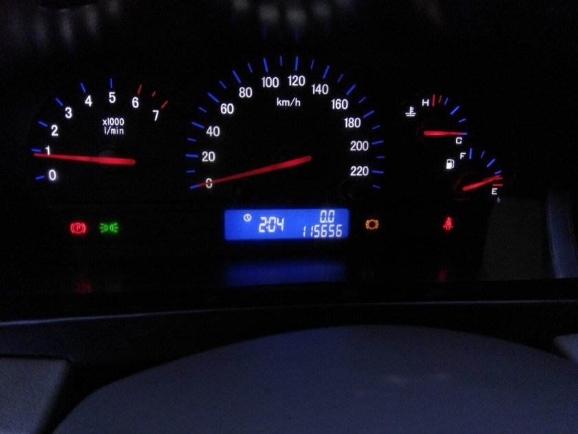 Пересвет приборной панели Соната ТАГАЗ