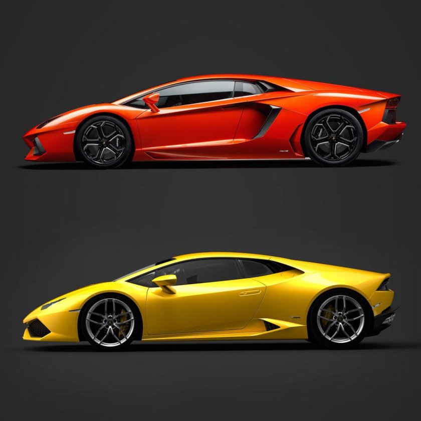 Ламборджини Хуракан вид сбоку