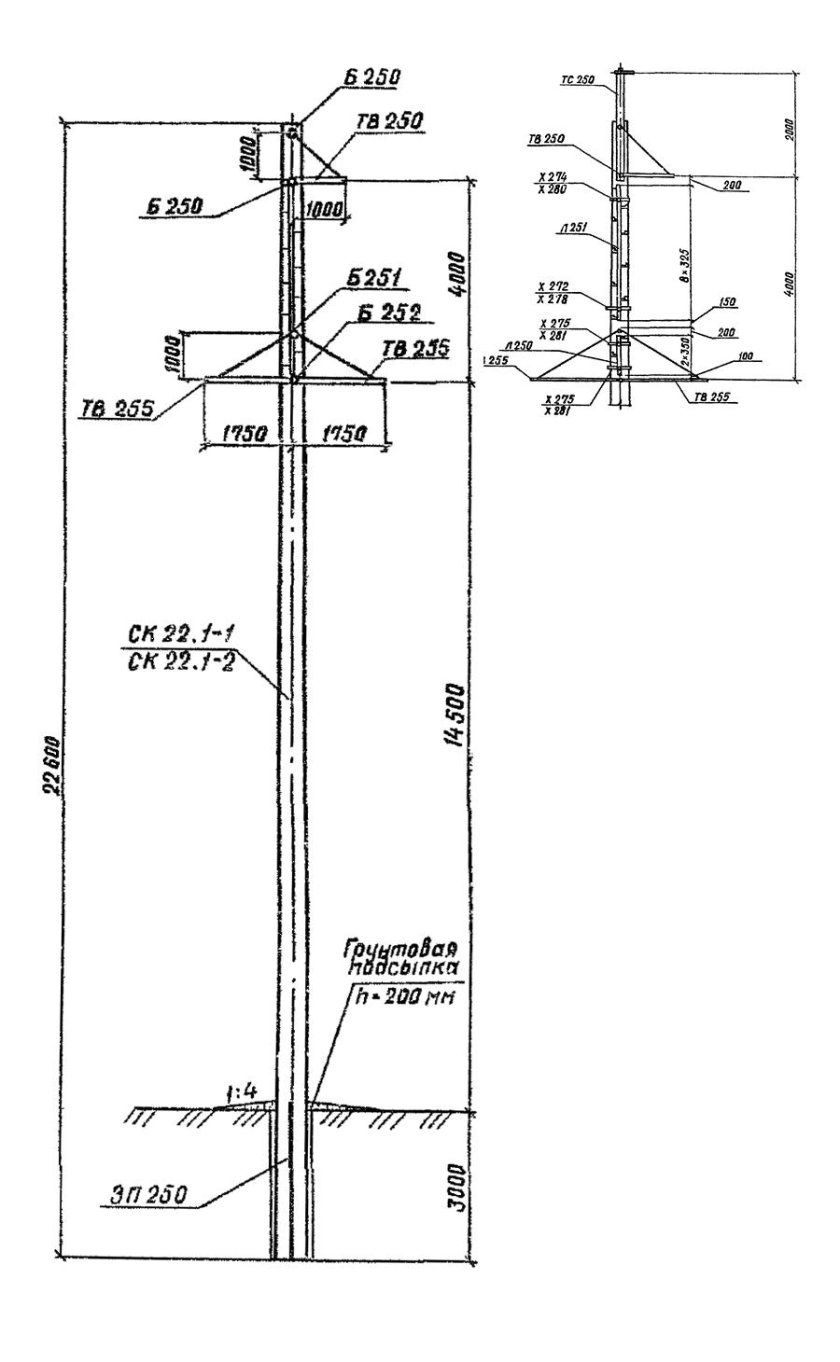 Опора ПБ-35 чертеж