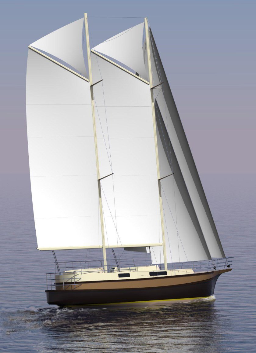 Парусные яхты с гафельным вооружением.