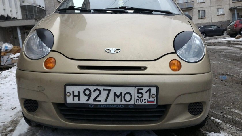 Реснички на фары Daewoo Matiz