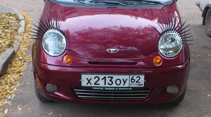 Daewoo Matiz с ресничками