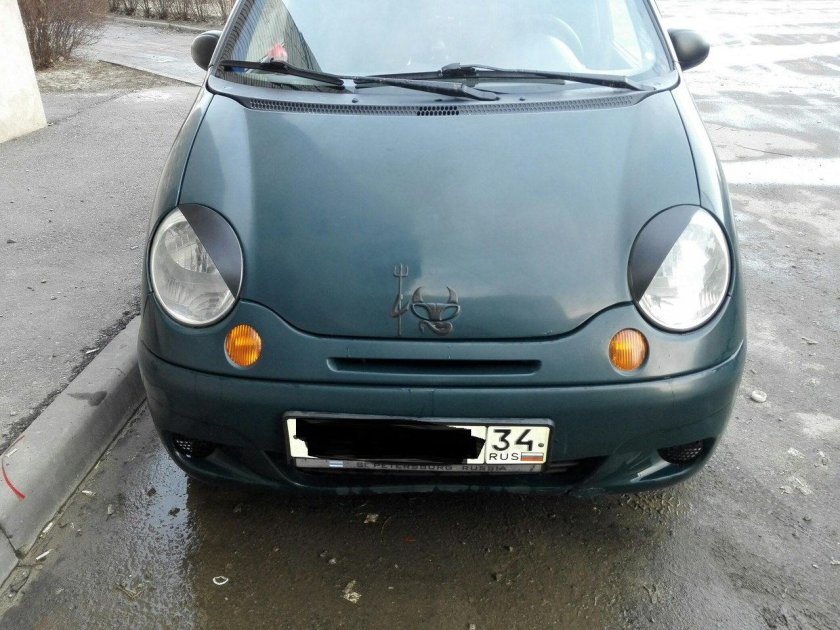 Черный Матиз с ресничками