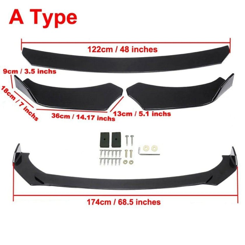 Универсальный сплиттер на передний бампер