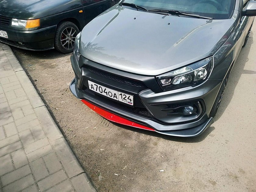 Сплиттер переднего бампера Веста Барс